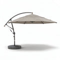 Schirm mit abgerundetem Design aus grauem Polyester 240 x 240 x 250cm