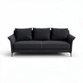 Schwarzes sofa aus stoff mit vier kissen 185 x 85 x 85cm