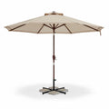 Sonnenschirm mit robustem Metallgestell und beige farbigem Bezug 250 x 250 x 250cm